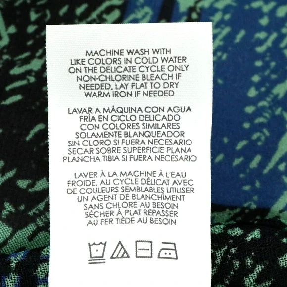 Cabi Top Womens Medium Green Blue Plaid Blouse Sheer Tank Liner attached - Picture 13 of 13